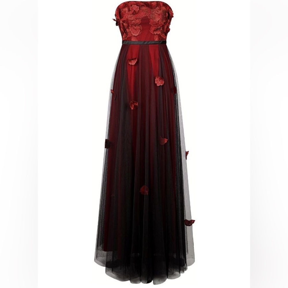 Strapless Red and Black dress
